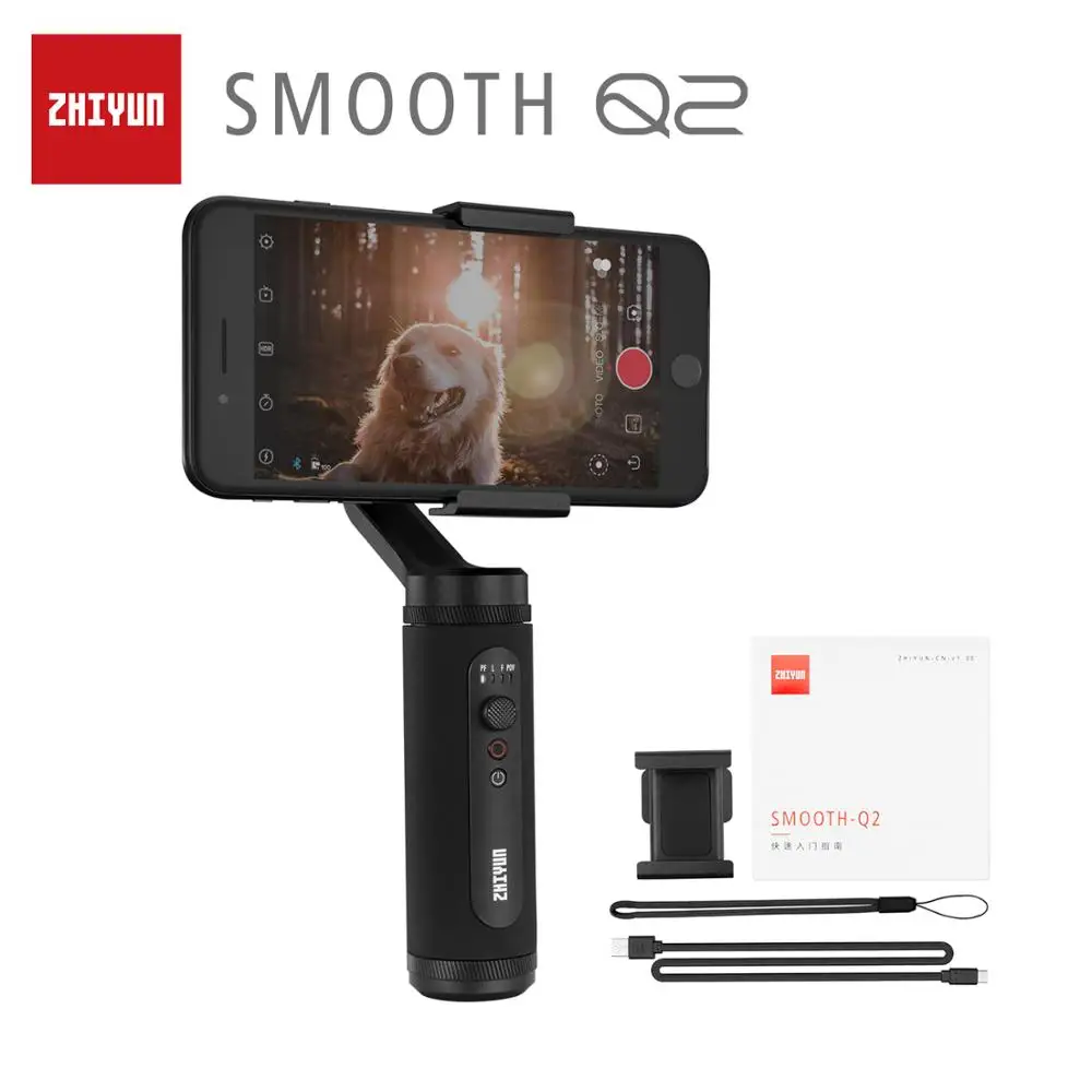 NEW Zhiyun Smooth Q2 3-Axis Sm - огляд і ціна Handheld Stabilizer Gimbal