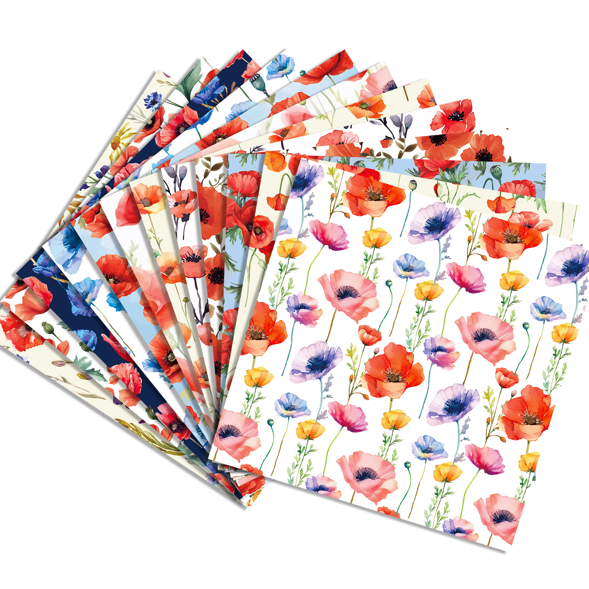 24pcs 30*30cm Poppy Red Flower - огляд і ціна Photography Paper