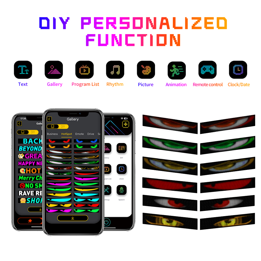 LED Car windshield Truck Eye R - огляд і ціна Video Led Light Panel