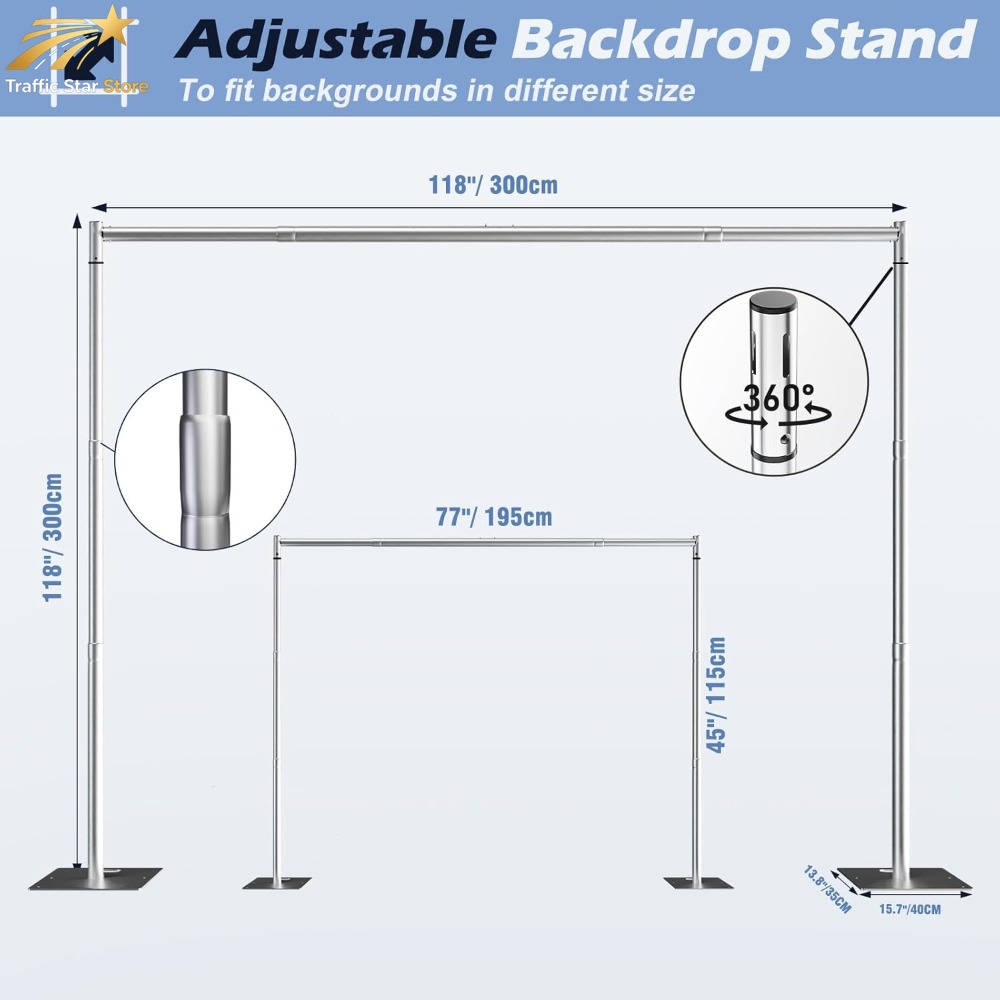 Heavy Backdrop Stand Kit 10x10 - огляд і ціна Backdrop Stand Kit