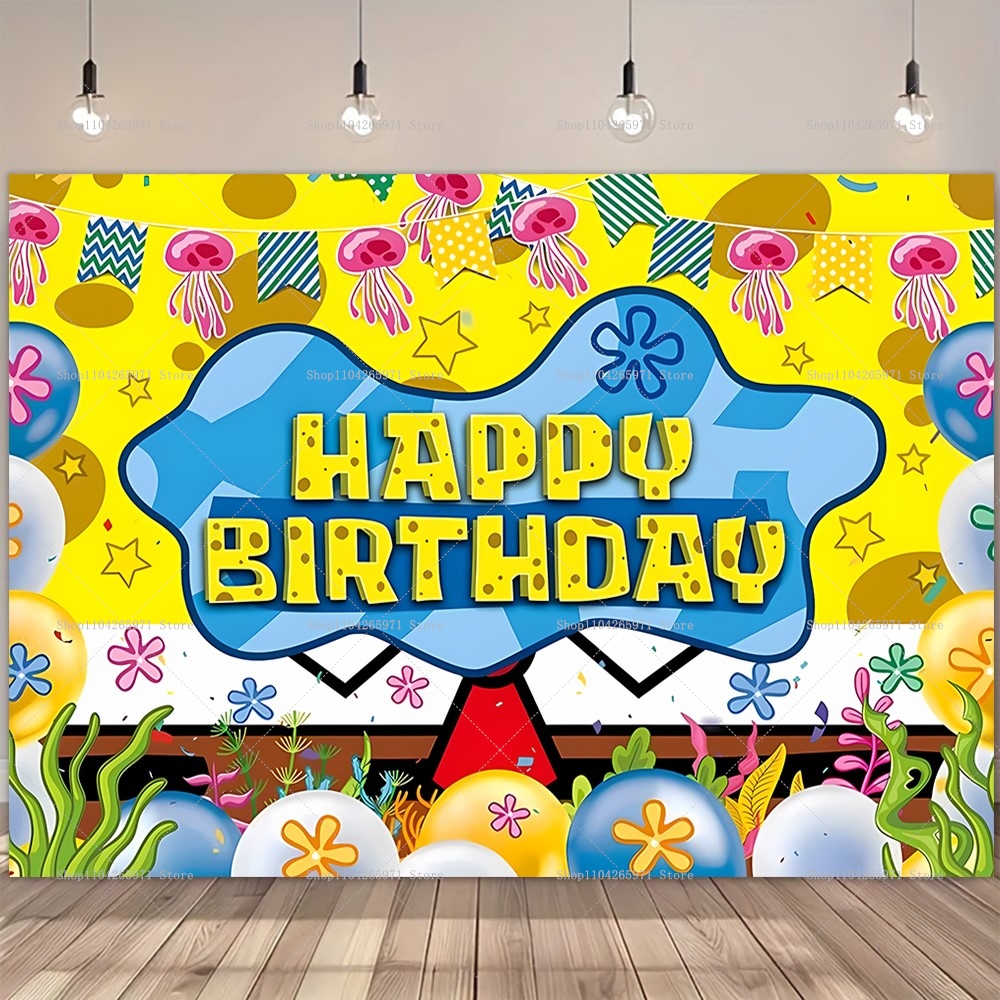 SpongeBob Party Backdrop Banne - огляд і ціна Photography Sport