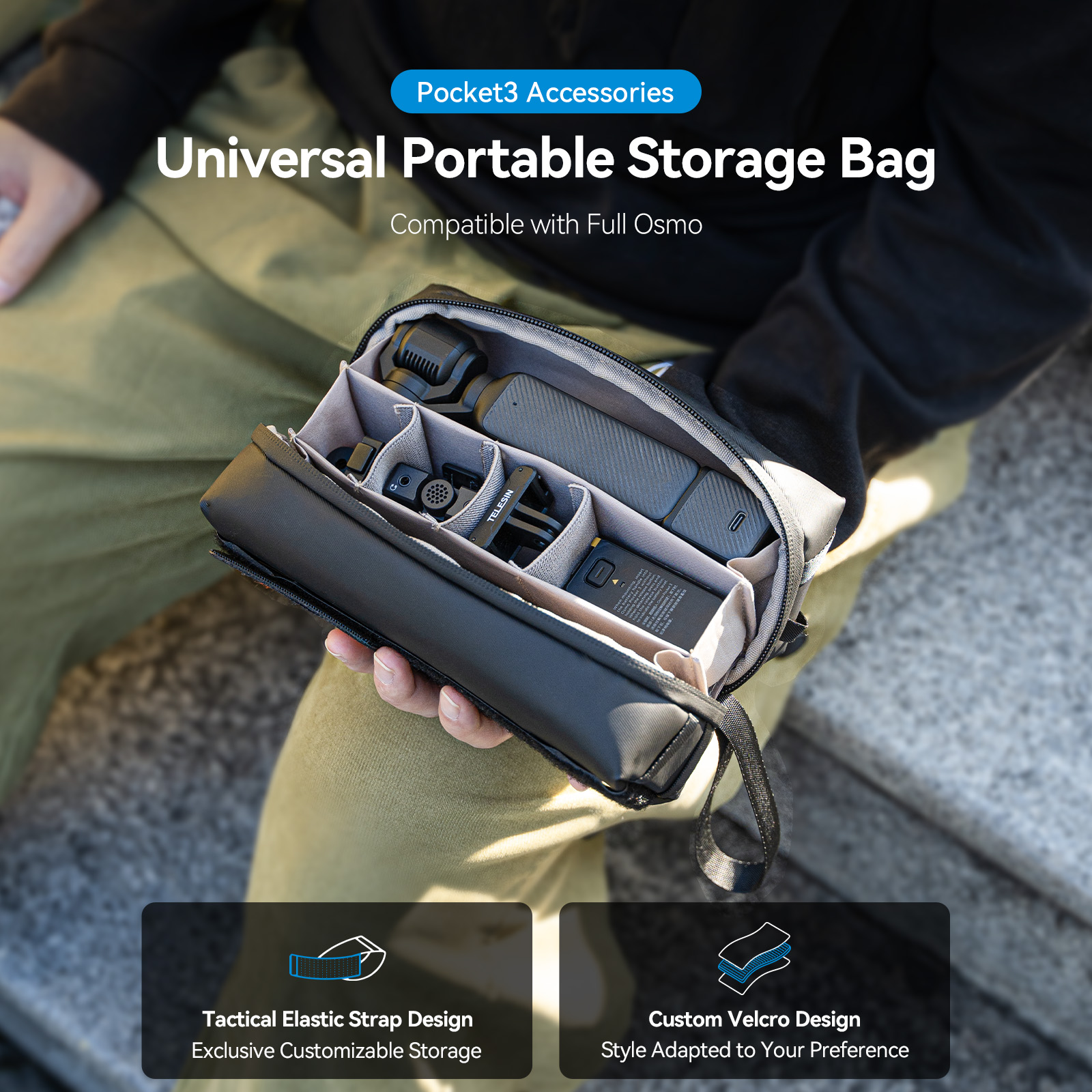 TELESIN Universal Portable Sto - огляд і ціна Camera Bag Waterproof