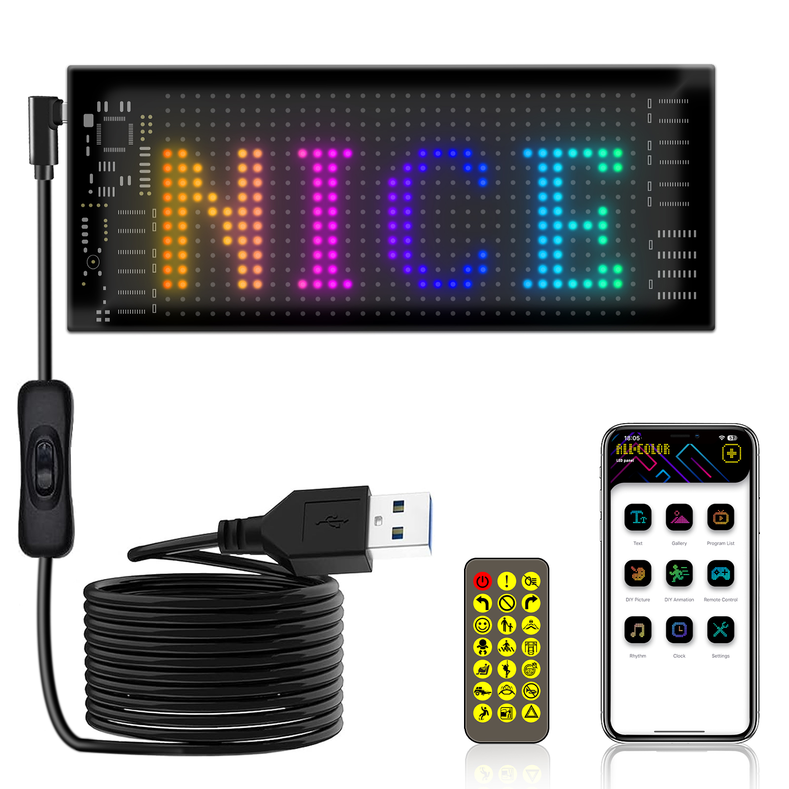 Programmable Flexible LED Sign - огляд і ціна Video Led Light Panel
