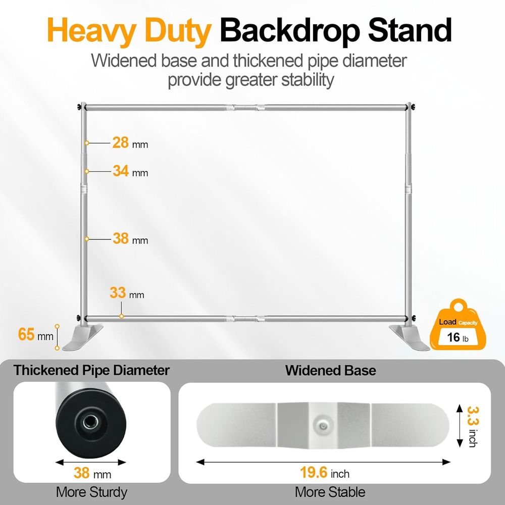 10x8 t Heavy Duty Banner Backd - огляд і ціна Backdrop Stand Kit