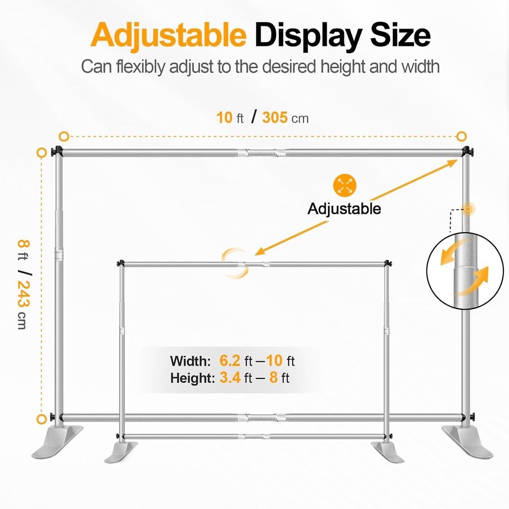 10x8 t Heavy Duty Banner Backd - огляд і ціна Backdrop Stand Kit