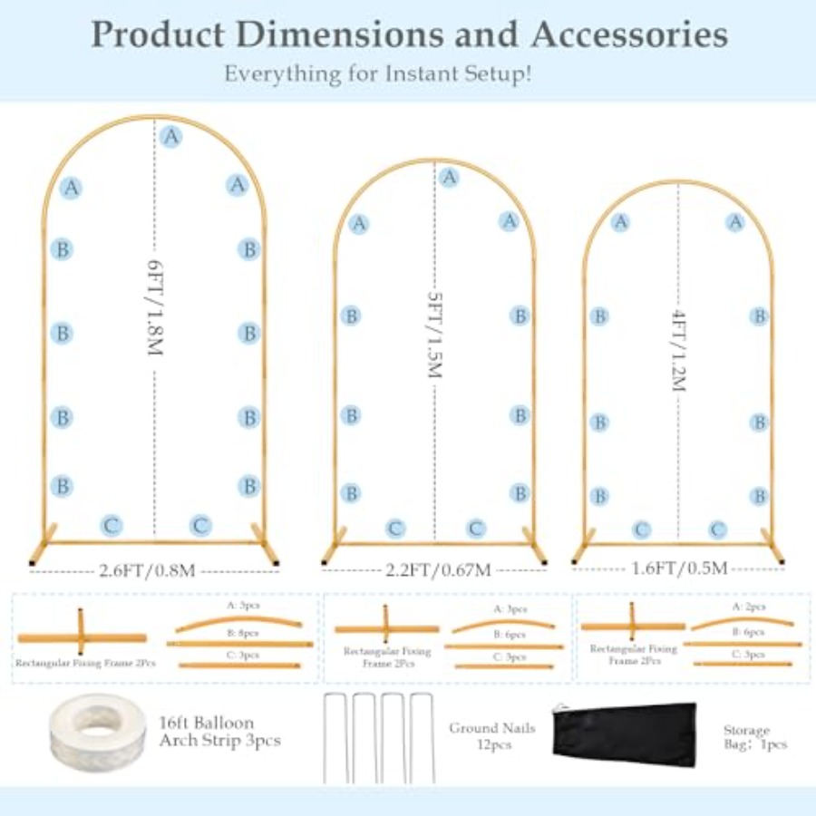 Wedding Arch Backdrop Stand, 6 - огляд і ціна Backdrop Stand Kit