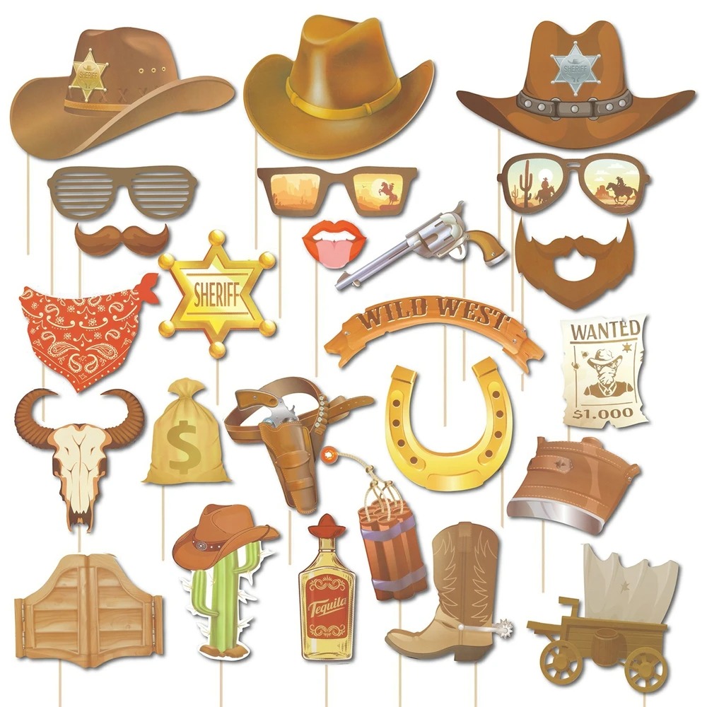 Wild West Cowboy Photo Booth P - огляд і ціна Photography Prompt