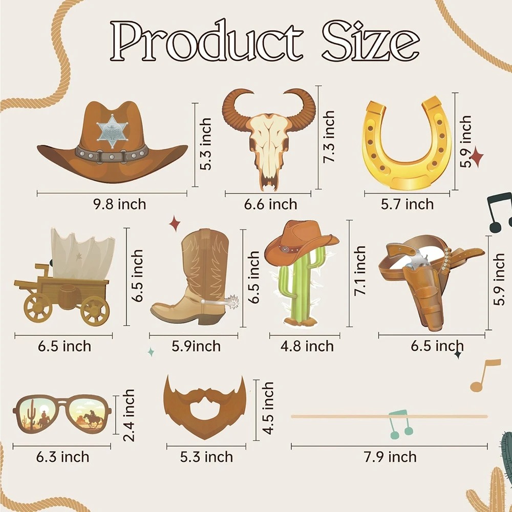 Wild West Cowboy Photo Booth P - огляд і ціна Photography Prompt