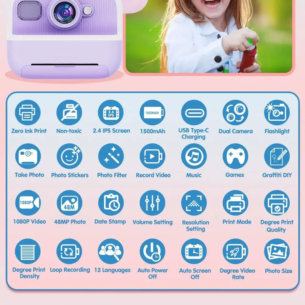 Kids Mini Instant Print Camera - огляд і ціна Photography Grid