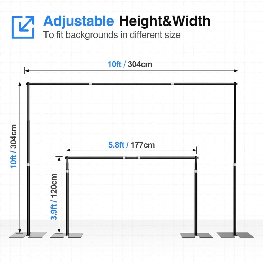 US Shipping 10x10 ft Backdrop  - огляд і ціна Backdrop Stand Kit