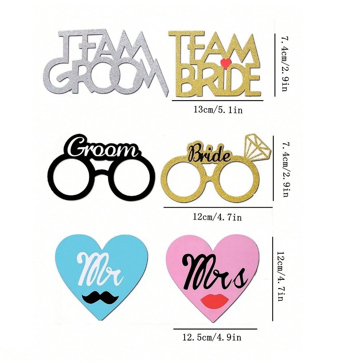 53pcs Wedding Photo Booth Prop - огляд і ціна Photography Prompt