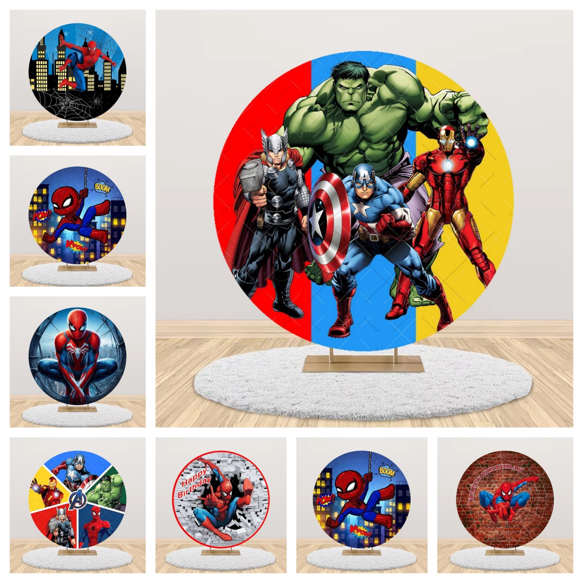 Avengers Theme Round Backdrop  - огляд і ціна Photography Sport