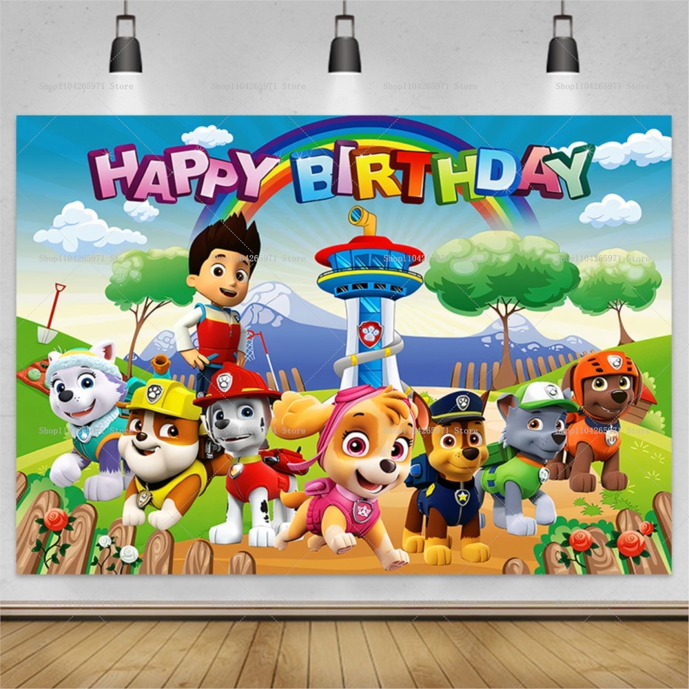 Paw Patrol Backdrop Party Deco - огляд і ціна Photography Sport